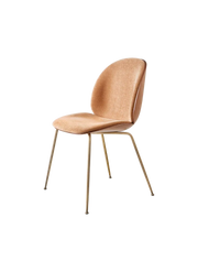 Beetle Dining Chair with Stackable Base - Veneer Shell + Front Upholstered Chairs Gubi 