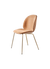 Beetle Dining Chair with Stackable Base - Veneer Shell + Front Upholstered Chairs Gubi 