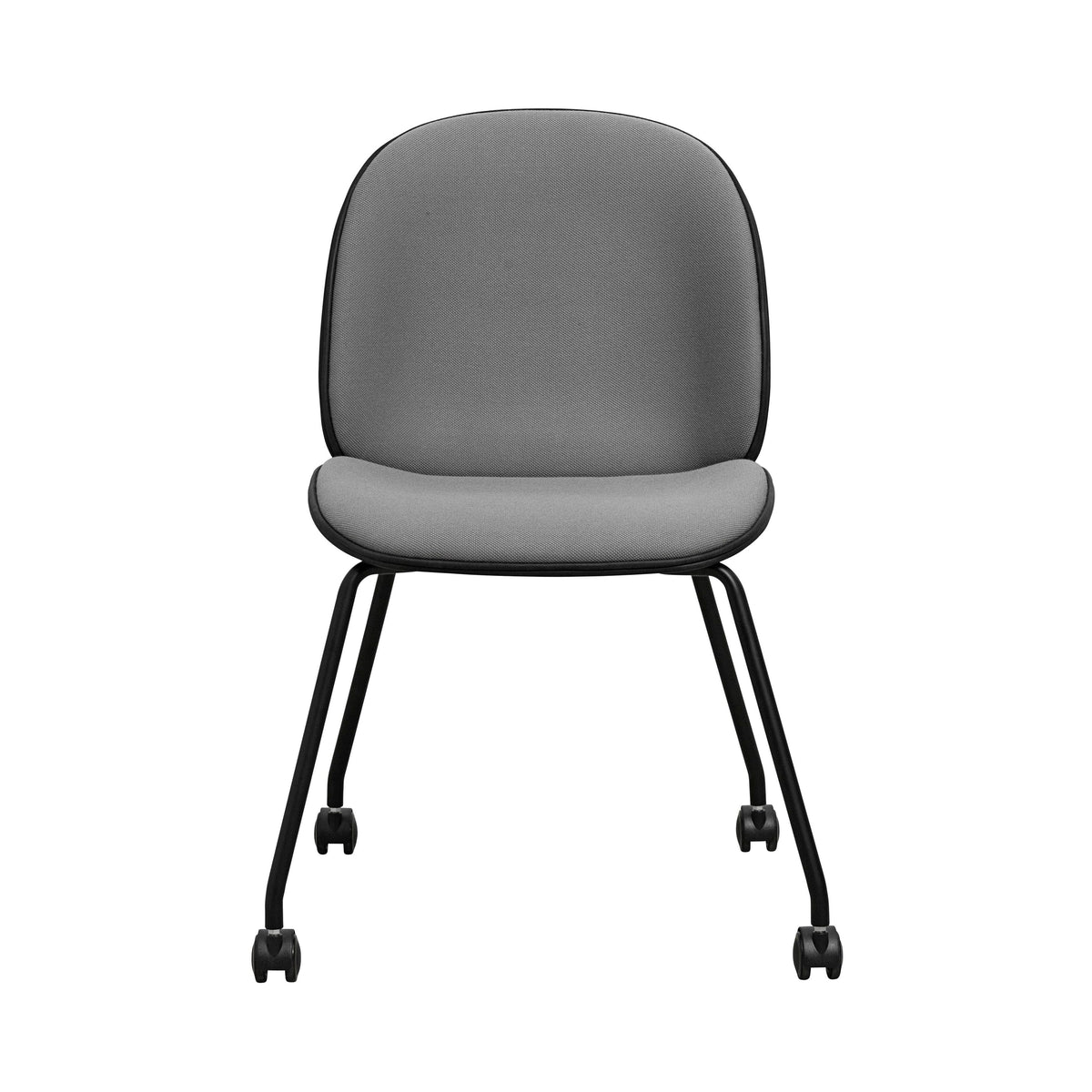 Beetle Meeting Chair 4 Legs with Castors - Fully Upholstered Chairs Gubi 