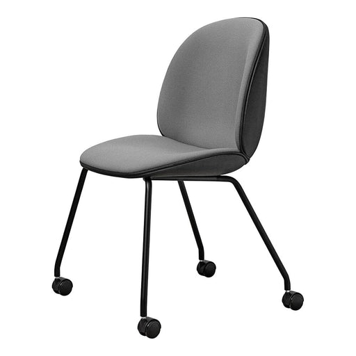 Beetle Meeting Chair 4 Legs with Castors - Fully Upholstered Chairs Gubi 