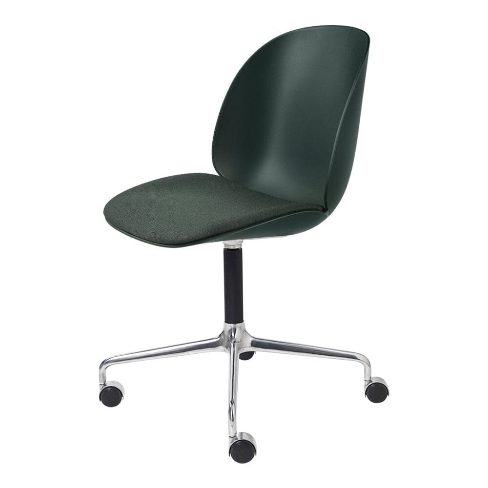 Beetle Meeting Chair 4-Star Base with Castors - Seat Upholstered Chairs Gubi 