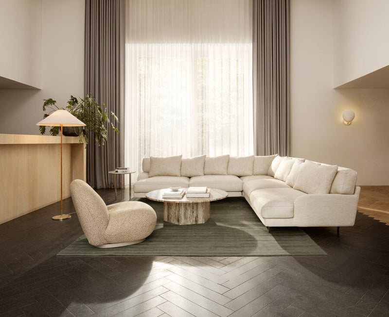 Flaneur Modular Sofa - 3 Seater with Right Armrest Sofas Gubi 