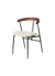 Violin Dining Chair With Wood Backrest - Seat Upholstered Chairs Gubi 