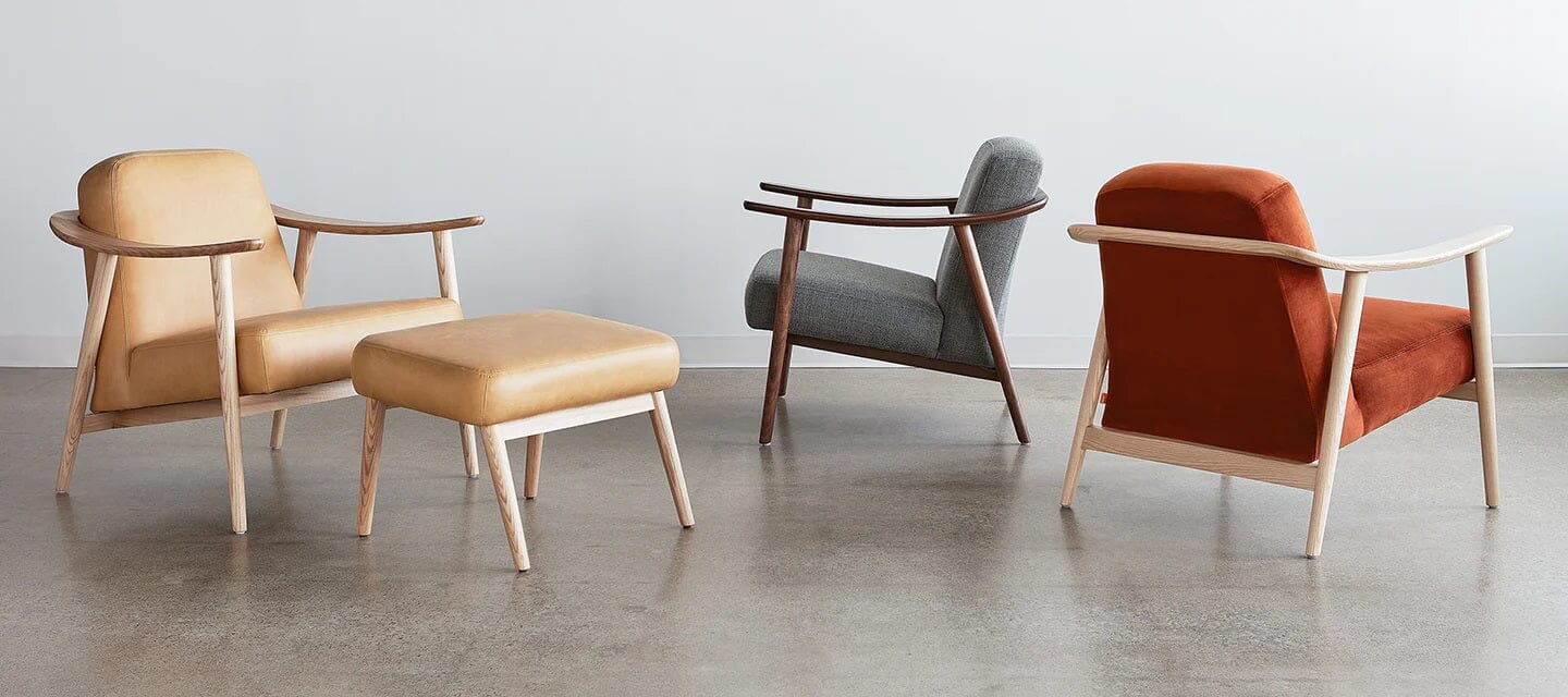 Baltic Chair & Ottoman Chairs Gus Modern 