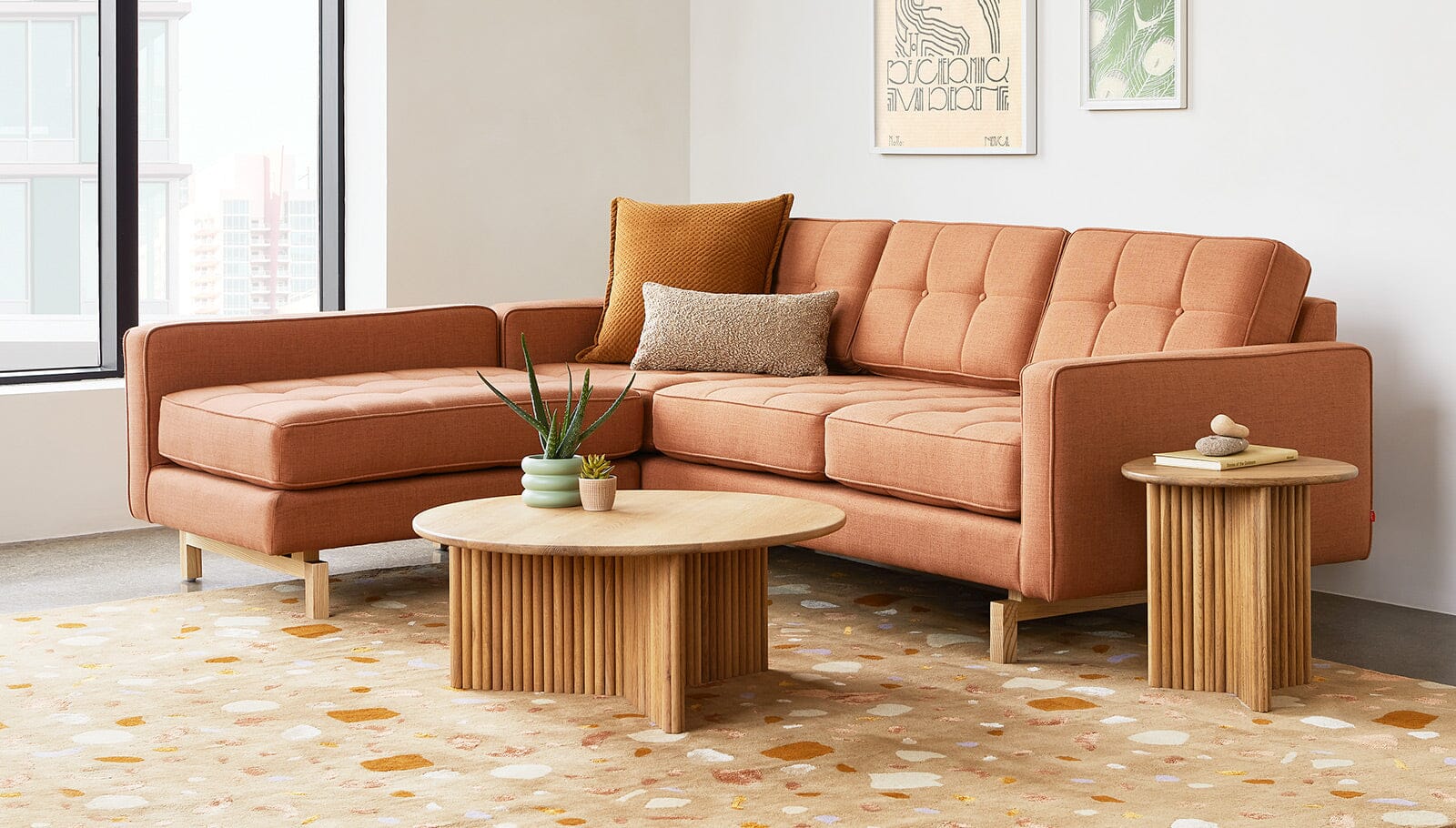 Jane 2 Loft Bi-Sectional Sofa Gus Modern 