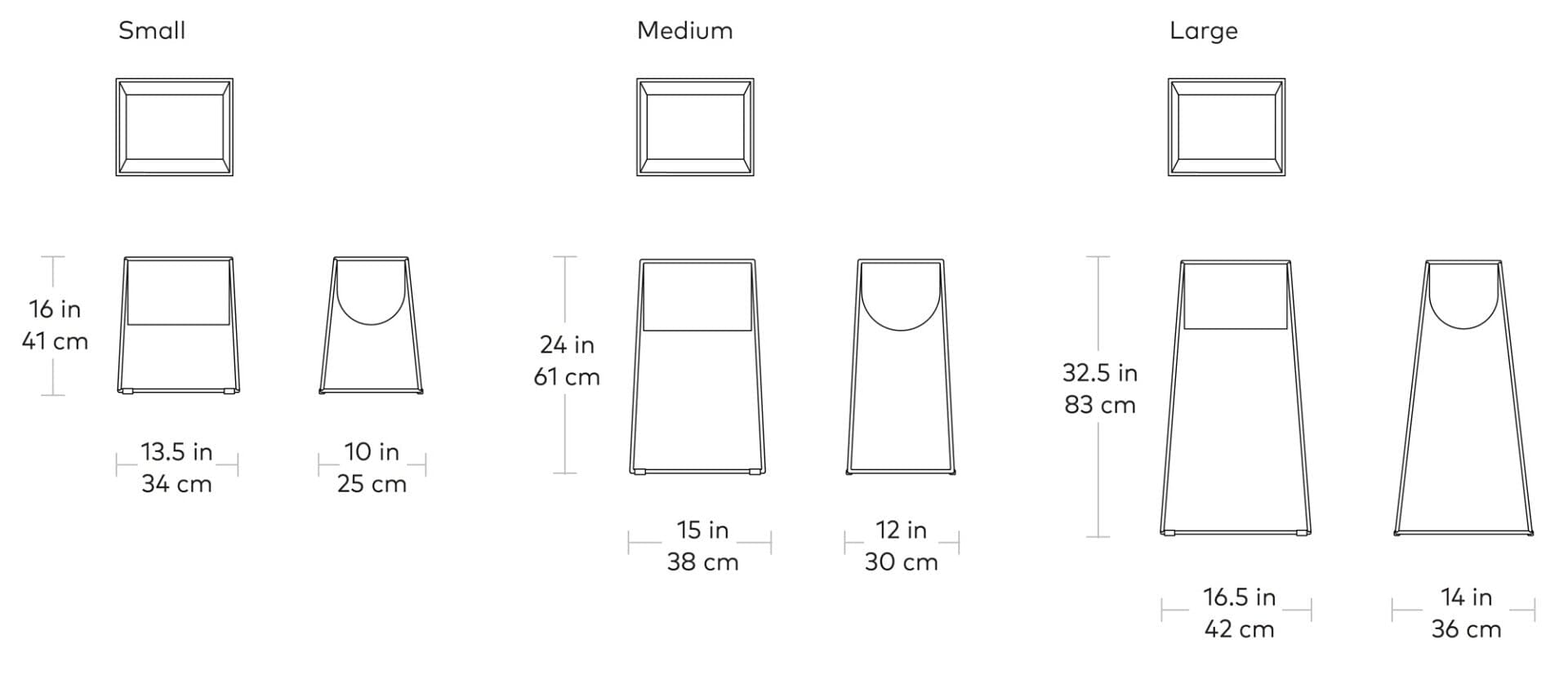 Modello Planter Set of 3 planter Gus Modern 