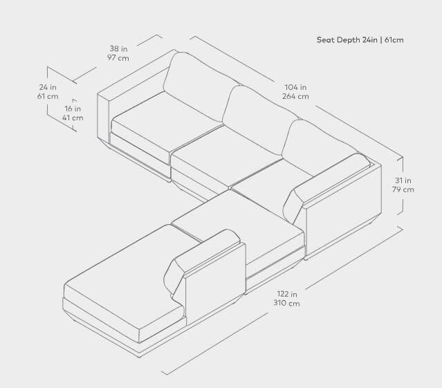 Podium 5PC Seating Group A Sofa Gus Modern 