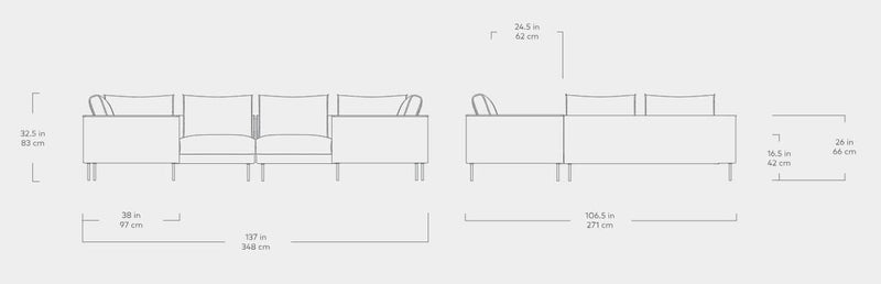 Renfrew U Shaped Sectional Sofa Gus Modern 