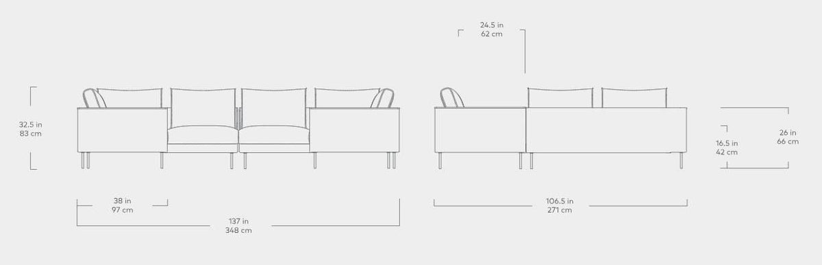 Renfrew U Shaped Sectional Sofa Gus Modern 