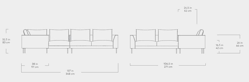 Renfrew XL Sectional Sofa Gus Modern 