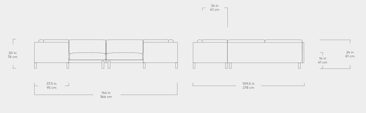 Silverlake U-Shaped Sectional Sofa Gus Modern 