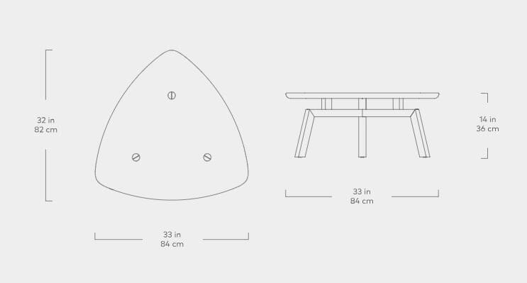 Solana Triangular Coffee Table Coffee Tables Gus Modern 
