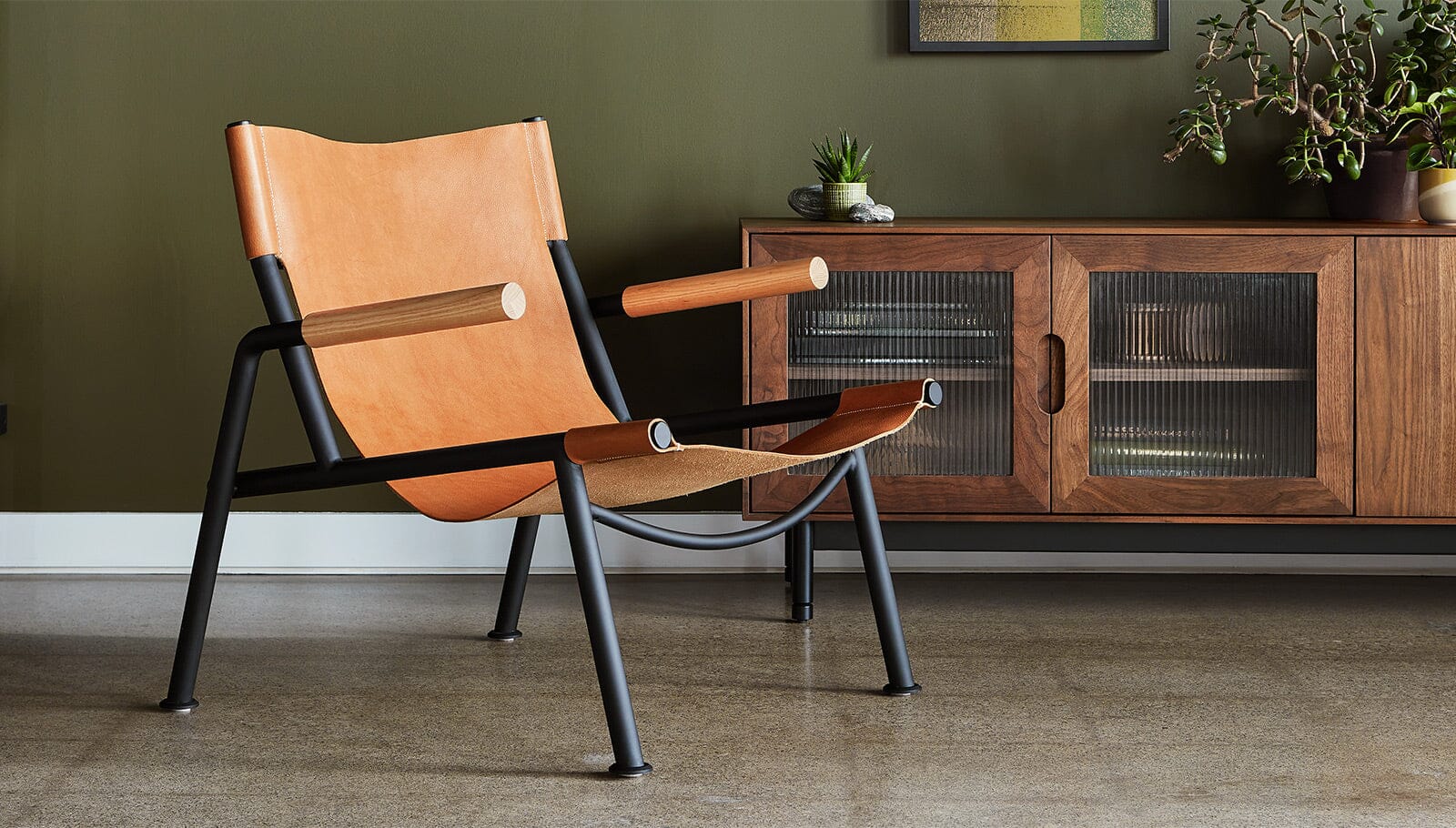 Wyatt Sling Chair lounge chair Gus Modern 