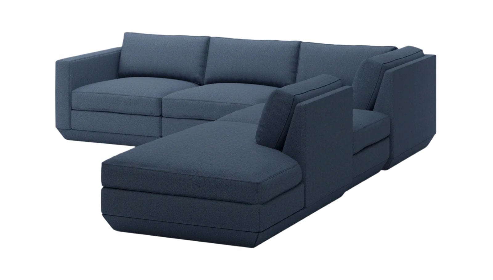 Podium 5PC Seating Group A Sofa Gus Modern Hanson Navy Right Facing 