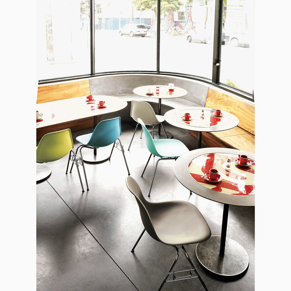 Eames Molded Fiberglass Side Chair with Stacking Base - CA Modern Home