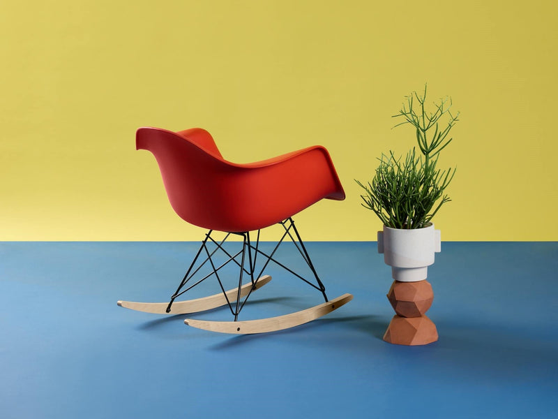 Eames Molded Plastic Armchair Rocker rocking chairs herman miller 
