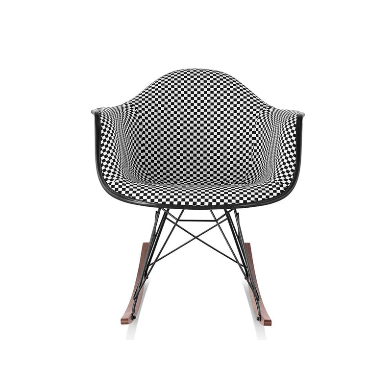 Eames Molded Plastic Armchair Rocker Base Upholstered rocking chairs herman miller 