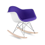Eames Molded Plastic Armchair Rocker Base Upholstered rocking chairs herman miller 