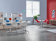 Eames Molded Plastic Upholstered Counter Stool Stools herman miller 