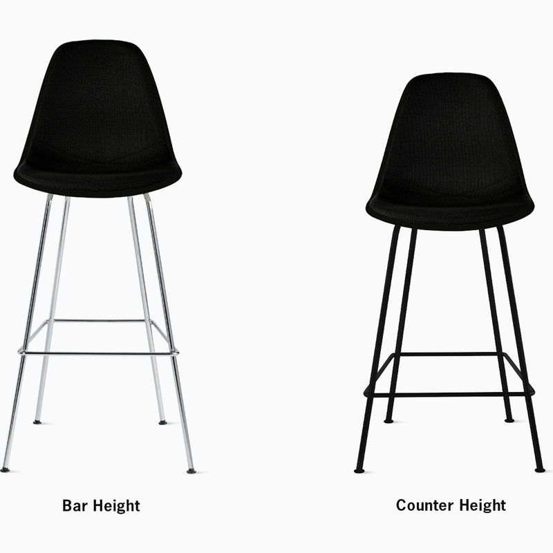 Eames Molded Plastic Upholstered Counter Stool Stools herman miller 