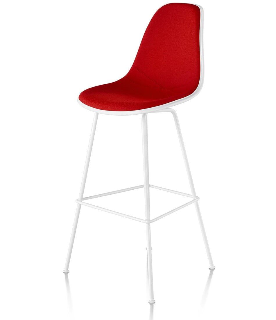 Eames Molded Plastic Upholstered Bar Stool bar seating herman miller 