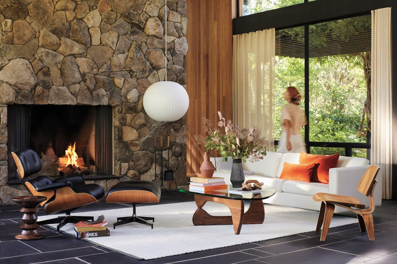 Eames Molded Plywood Lounge Chair with Wood Base lounge chair herman miller 