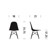 Eames Molded Wood Side Chair Dowel Base with Seat Pad Side/Dining herman miller 