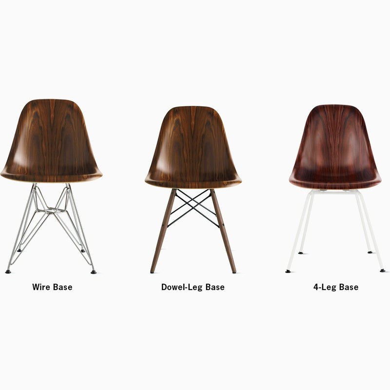 Eames Molded Wood Side Chair - Wire Base Side/Dining herman miller 