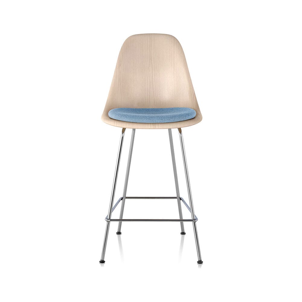 Eames Molded Wood Stool With Seat Pad Stools herman miller 