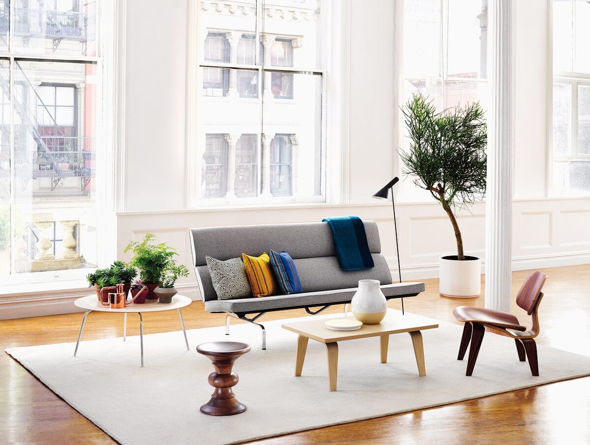 Eames Rectangular Coffee Table / Veneer Top with Veneer Edge Coffee Tables herman miller 