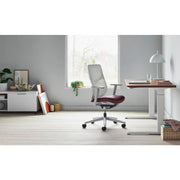 Nevi Sit-to-Stand Rectangular Table with C-Foot Desk herman miller 