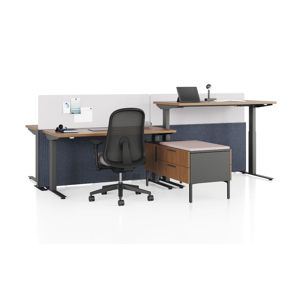 Nevi Sit-to-Stand Rectangular Table with T-Foot Desk herman miller 