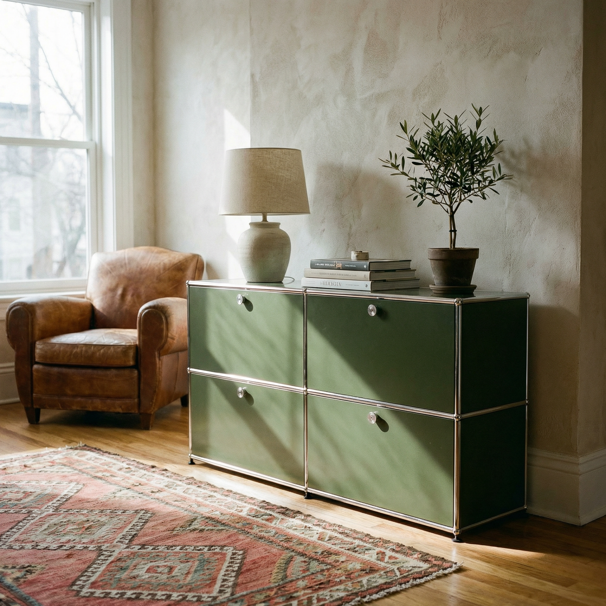 Special USM Haller Credenza MS01 Olive Green | CA Modern Home