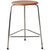 High Dot Stool - 3 Legs Stools Fritz Hansen Walnut leather & Chomed steel 