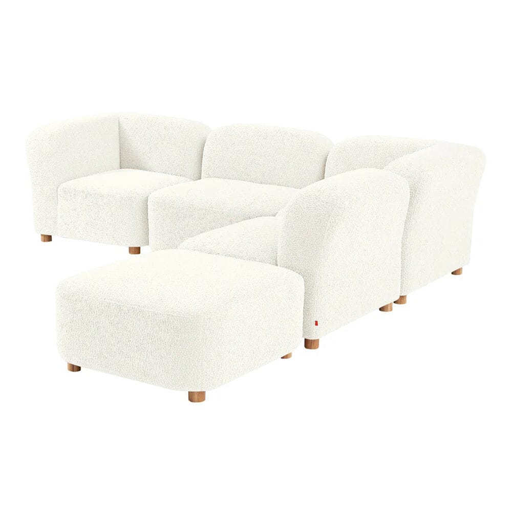 Circuit Modular 5 Piece Sectional Sofa Sofa Gus Modern Himalaya Cloud 