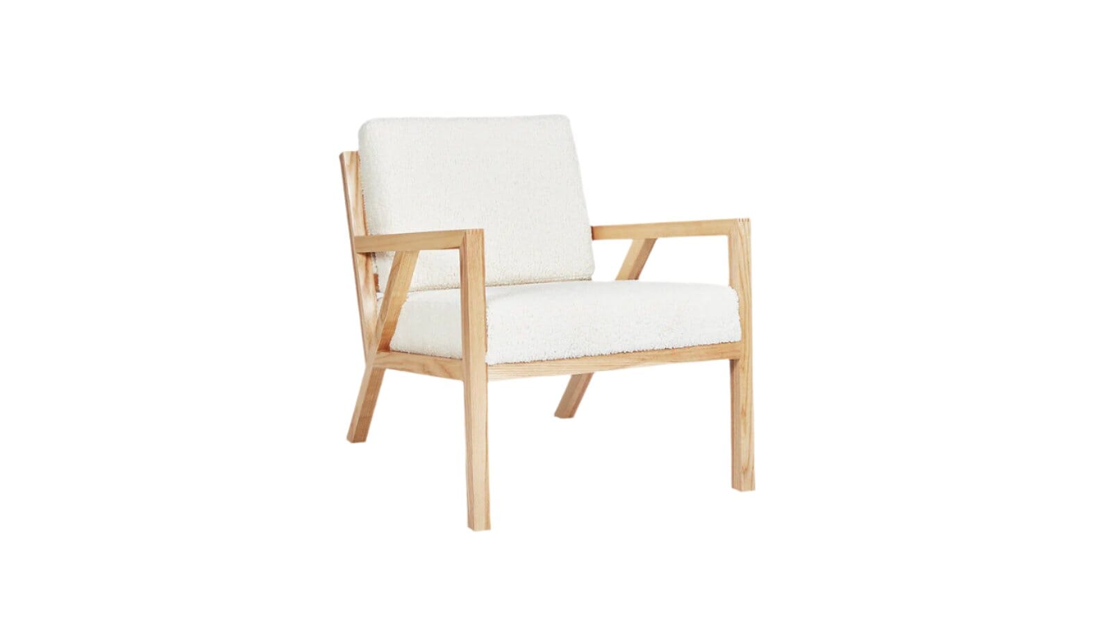 Truss Lounge Chair lounge chair Gus Modern Himalaya Cloud / Ash Natural 