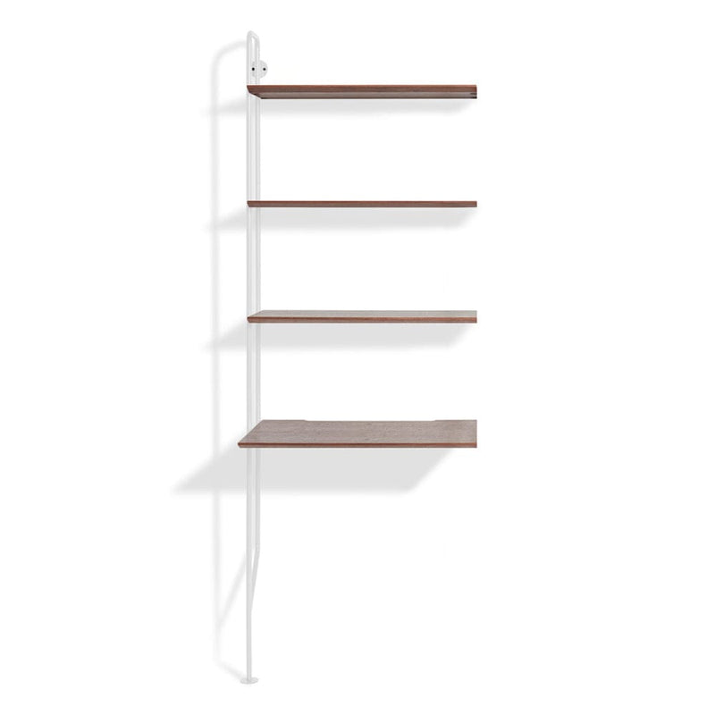 Hitch Add-on Bookcase and Desk storage BluDot White / Walnut 