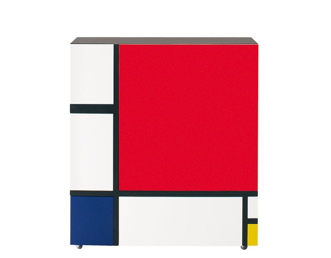 Homage To Mondrian Cabinet Cabinet Cappellini Homage 2 cabinet - white/red/blue/yellow front (PC_18) 