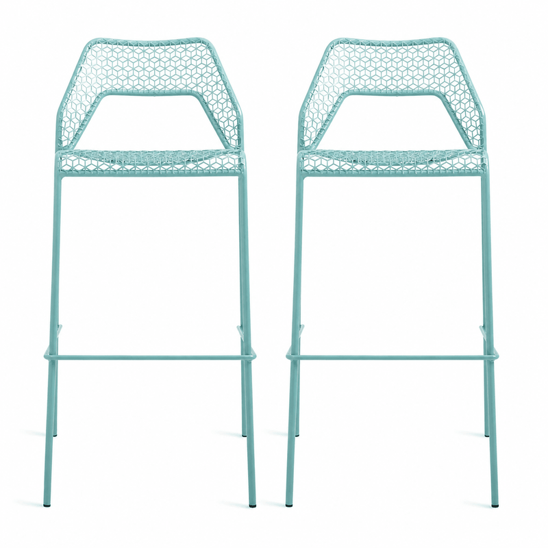 Hot Mesh Barstool bar seating BluDot Aqua 