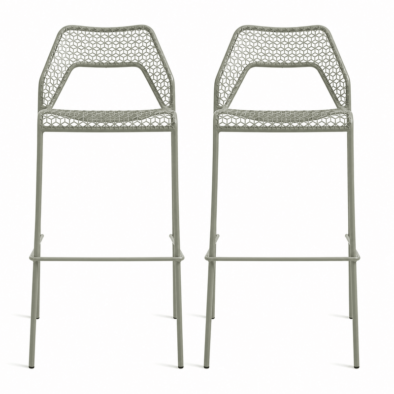 Hot Mesh Barstool bar seating BluDot Grey Green 