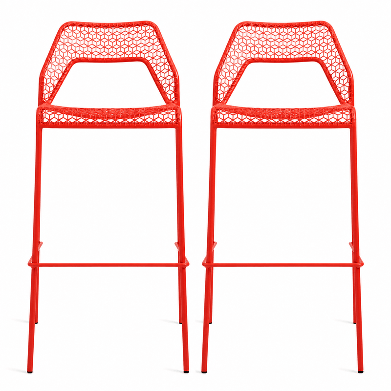 Hot Mesh Barstool bar seating BluDot Humble Red 