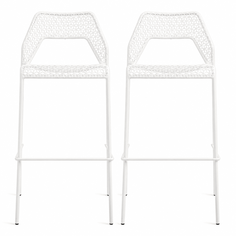 Hot Mesh Barstool bar seating BluDot Off White 