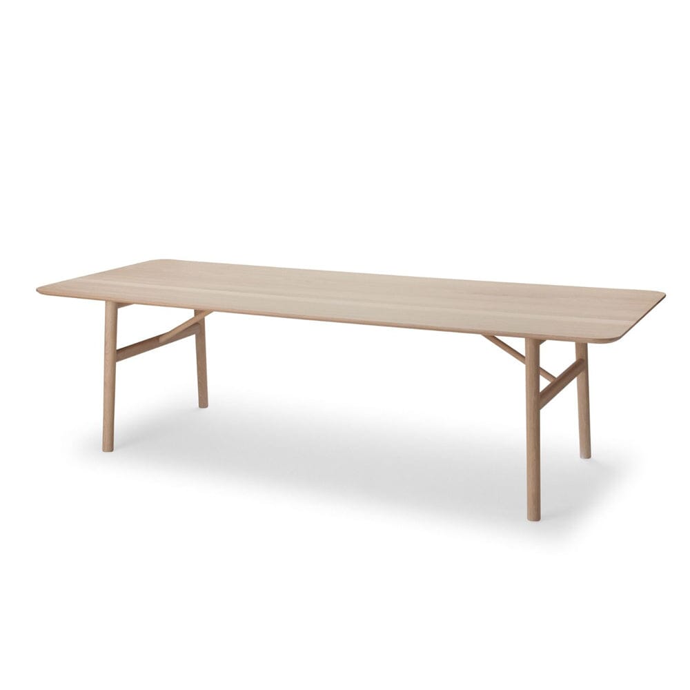 Hven Dining Table Dining Tables Skagerak by Fritz Hansen Large White Soap Oak Without Extension Plate