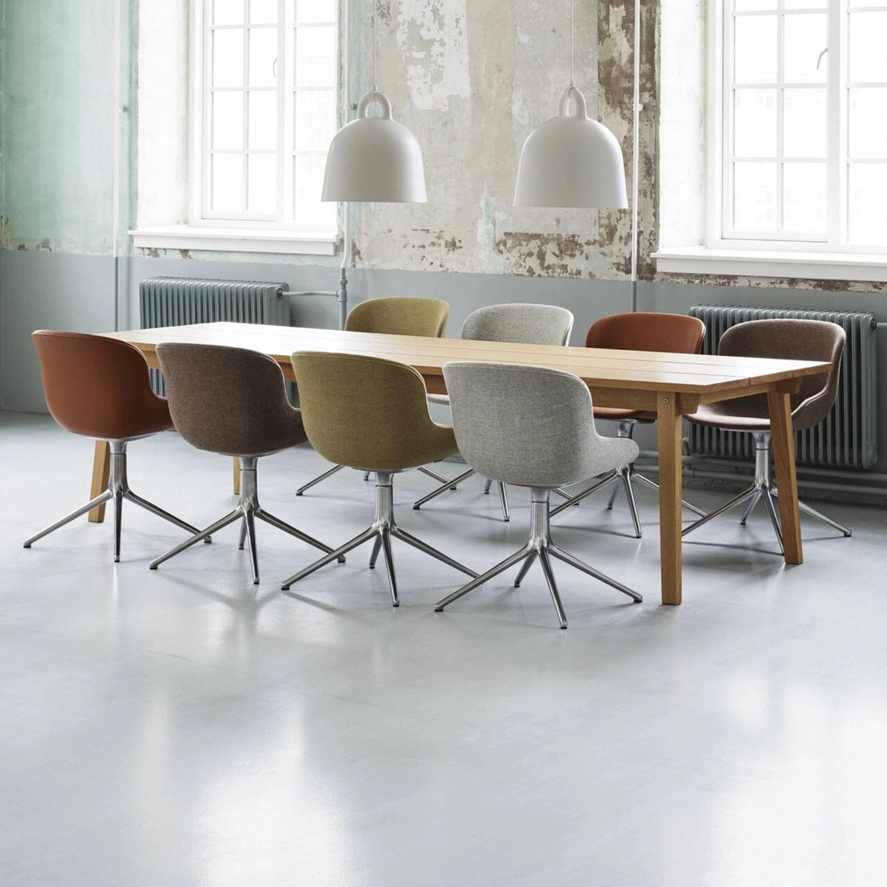 Hyg 4 Legs Swivel Chair Fully Upholstered Office Chair Normann Copenhagen 