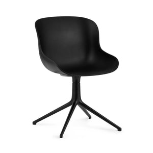 Hyg 4 Legs Swivel Chair Office Chair Normann Copenhagen Black Aluminum Black 