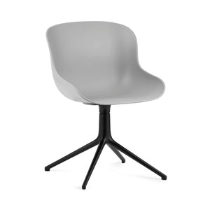 Hyg 4 Legs Swivel Chair Office Chair Normann Copenhagen Black Aluminum Grey 