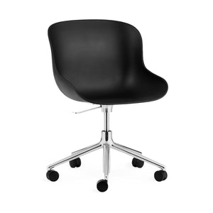 Hyg Chair Swivel 5W Gaslift Office Chair Normann Copenhagen Polished Aluminum Black 