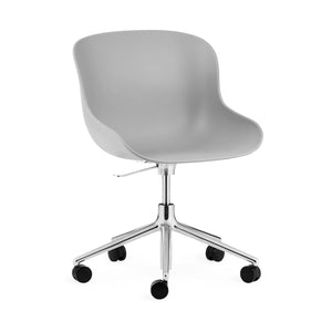 Hyg Chair Swivel 5W Gaslift Office Chair Normann Copenhagen Polished Aluminum Grey 