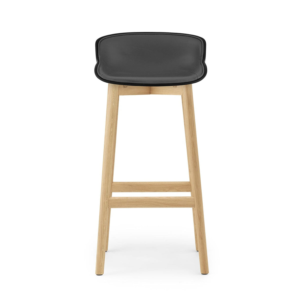 Hyg Wood Base Barstool Front Upholstered Stools Normann Copenhagen 