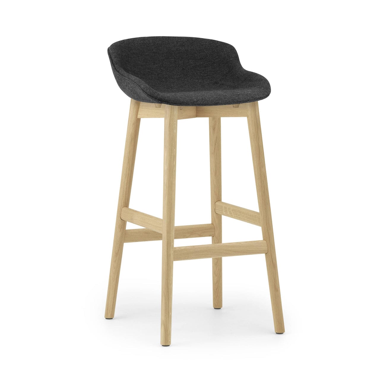 Hyg Wood Base Barstool Full Upholstered Stools Normann Copenhagen 